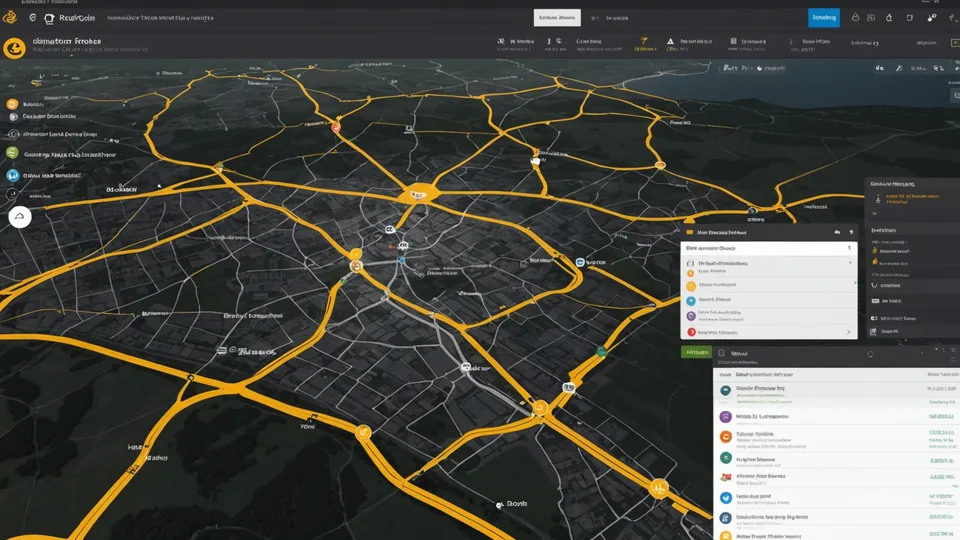 Live fleet dispatcher console with exception alerts and vehicle map